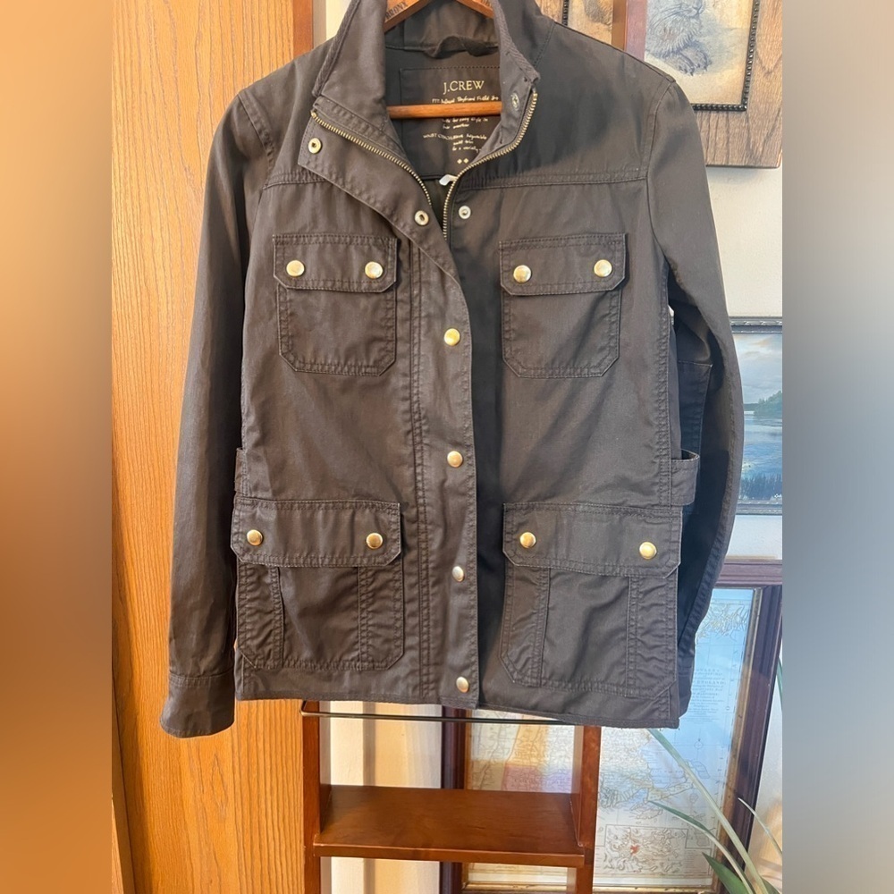 Women’s J. Crew Factory Brown Relaxed Boyfriend Field Jacket Size Xs